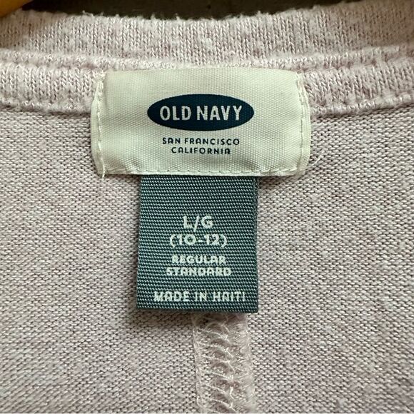 Old Navy Girls Light Pink Long Sleeve Shirt Size Large 10-12 - Picture 3 of 3